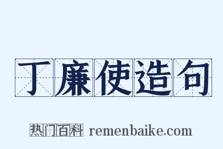 丁廉使造句是什么意思的图片